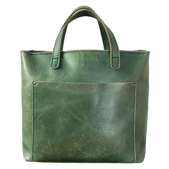 Portland Leather Goods Medium Zipper Crossbody Bag in Cowboy Mint Green - Picture 9 of 16